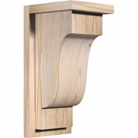Ekena Millwork Newport Smooth Corbel w/Backplate, Douglas Fir, 7 1/2"W x 8"D x 16"H COR08X08X16NEW01SDF